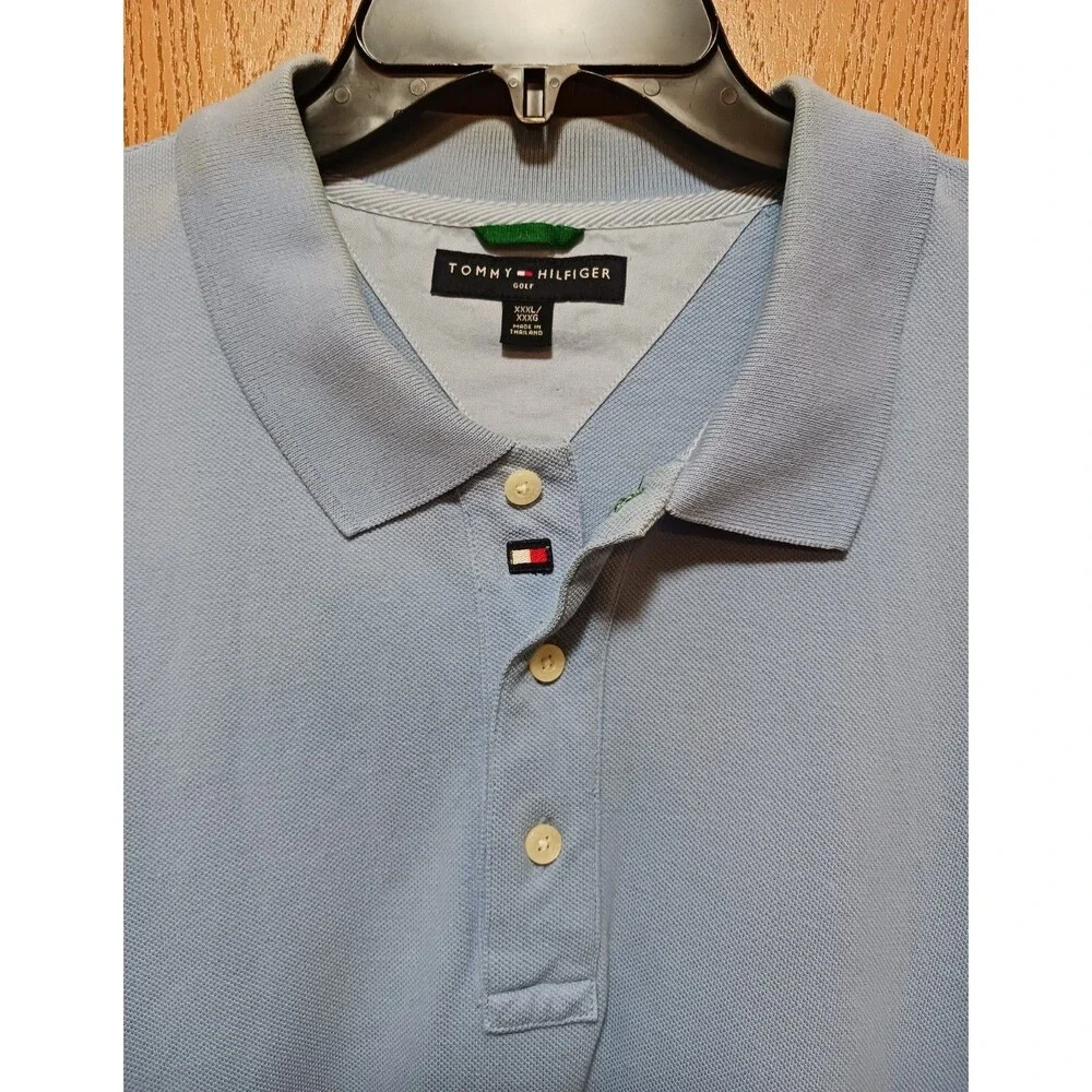 3-Tommy Hilfiger Polo (Golf)-(Blue/Black/White)-(Size:3XL)-(Decent Cond.)-$30.00 - Picture 3 of 9